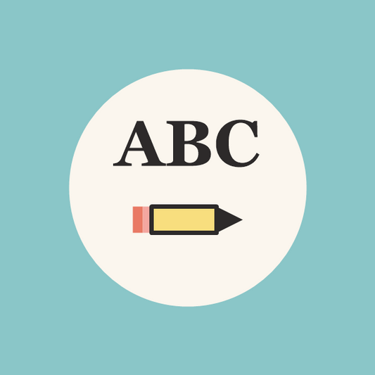 Pencil and the letters A B C