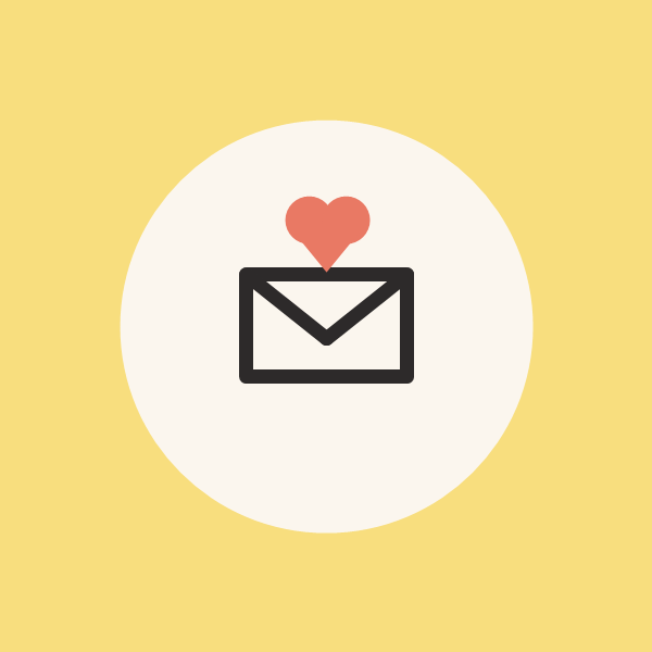 Envelope with a heart