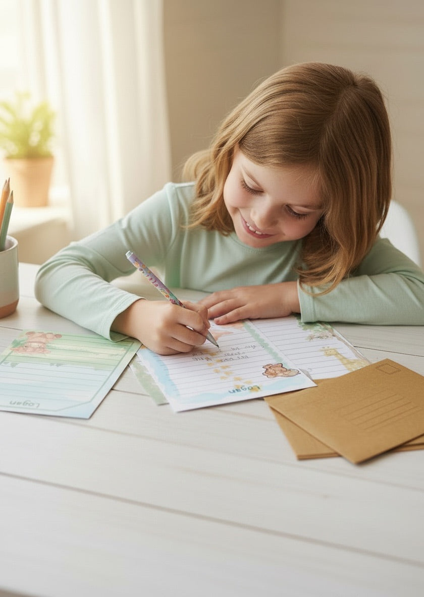 Kids stationery set lifestyle photo - handheld view
