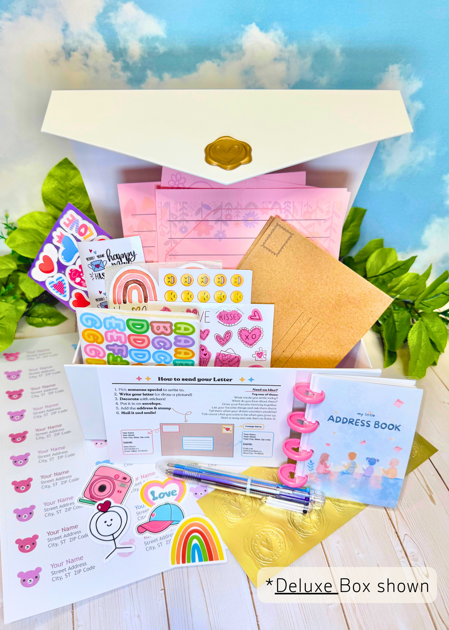 Homeschool Letter Box Deluxe, premium magnetic closure keepsake box