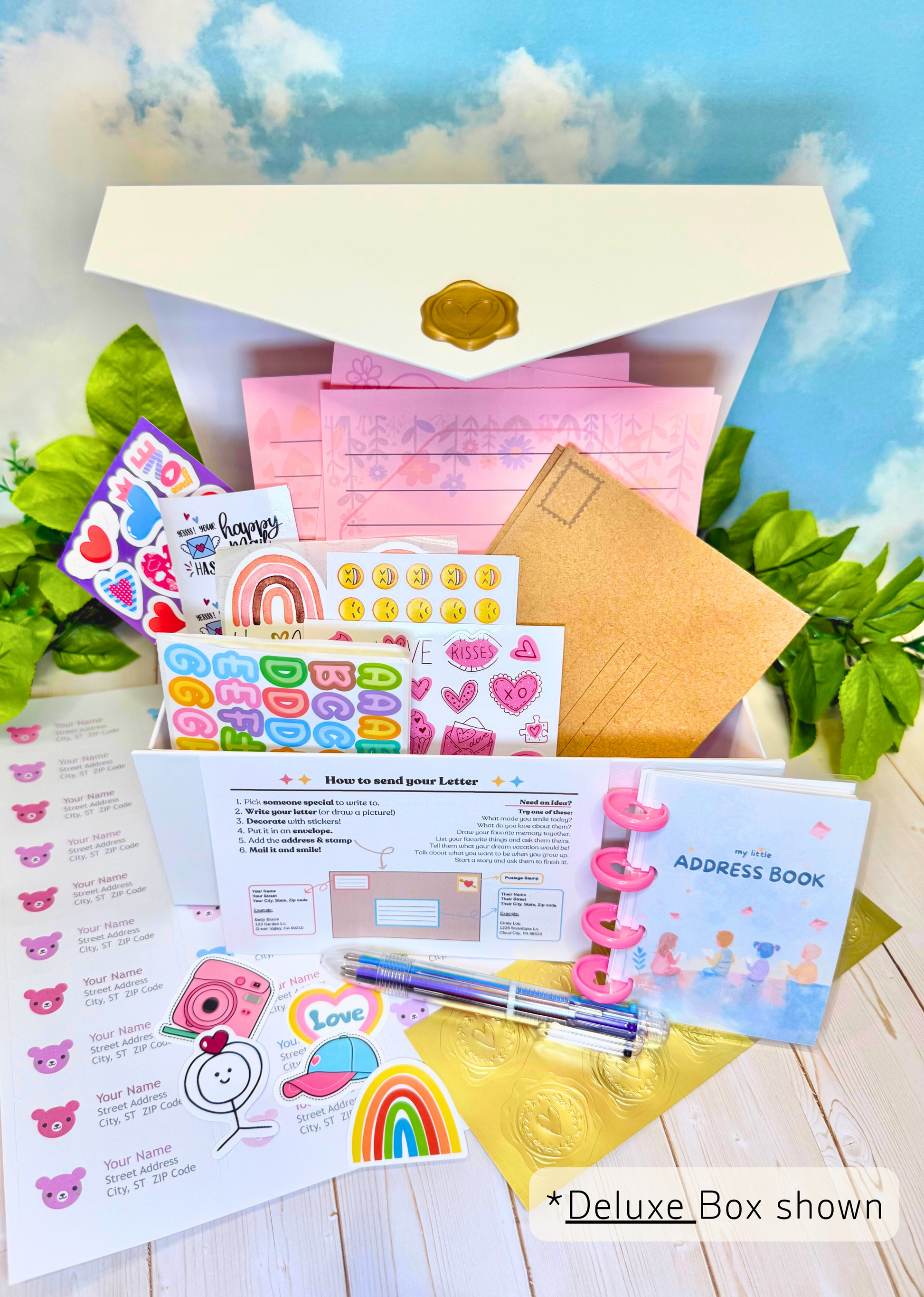 Homeschool Letter Box Deluxe, premium magnetic closure keepsake box