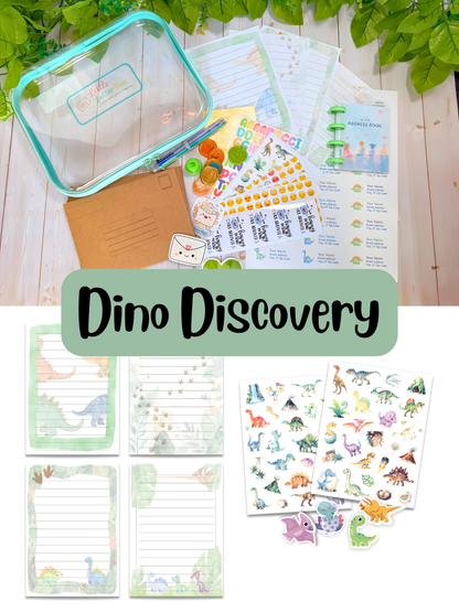 Dino Discovery stationery - dinosaur themed kids letter writing paper